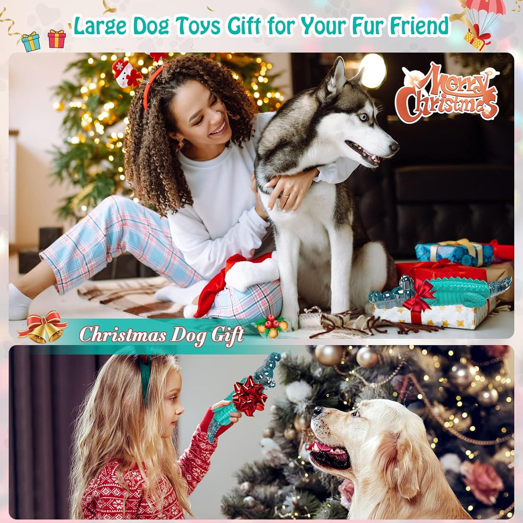 Dog Toys for Aggressive Chewers: Tough,Indestructible Chew Toy | Teeth Cleaning Alligator Toy for Small Medium Large Breed,Long Lating Fun,Keep Them Busy