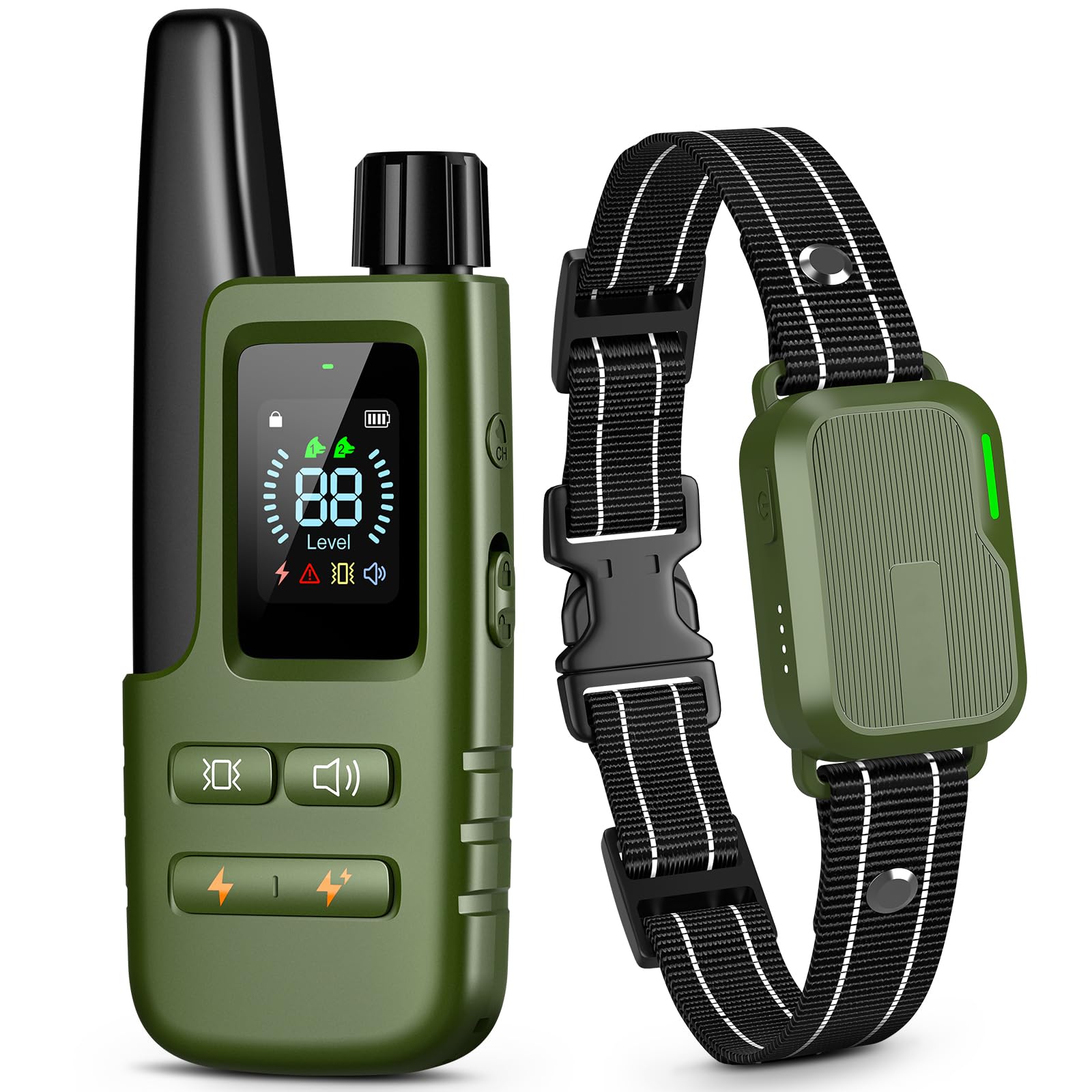 Dog Shock Collar - 4500FT Dog Training Collar with Remote for Dogs 10-120lb | IPX8 eCollar with No-Shock Mode, Beep(1-8) Vibration(1-16) Shock(0-99), Waterproof Electric Colalr for Small Medium Large Dog