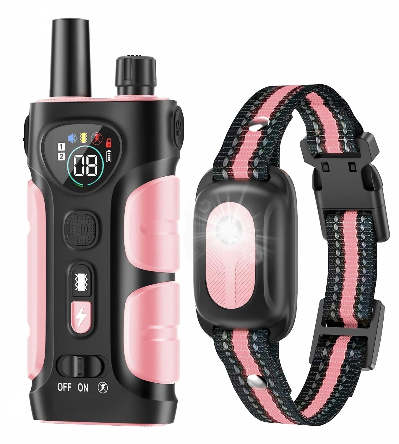 Dog Shock Collar,4200FT Dog Training Collar with Remote,Pink | IP68 Waterproof e Collar with Beep,Vibration,Safe Shock,Light,No Shock Mode,Shock Collar for Small Medium Large Dog 8-140lbs