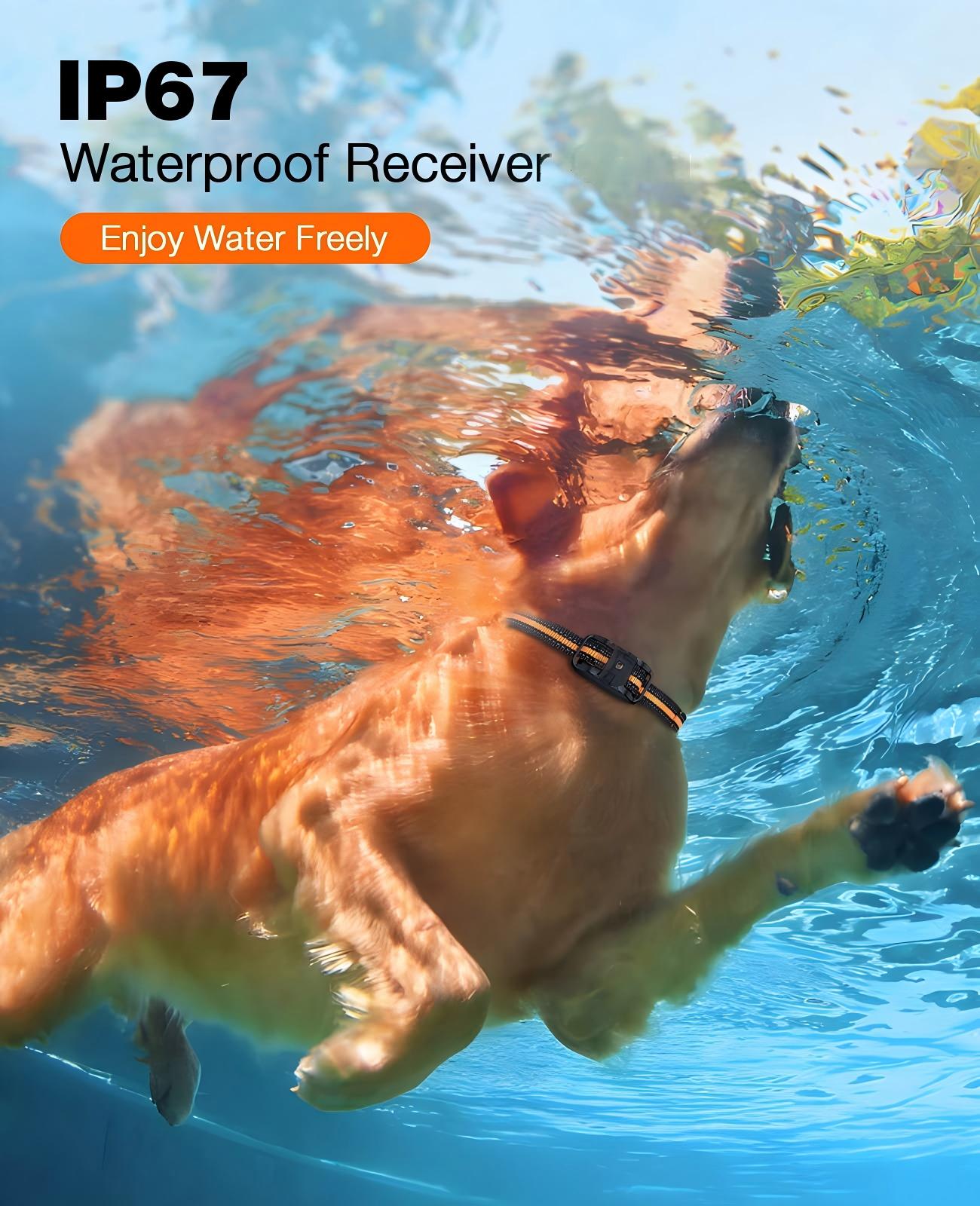 Dog Shock Collar - 3300Ft Dog Training Collar with Remote for 5-120lbs Small Medium Large Dogs Rechargeable Waterproof e Collar with Beep (1-8), Vibration(1-16), Safe Shock(1-99) (Orange)
