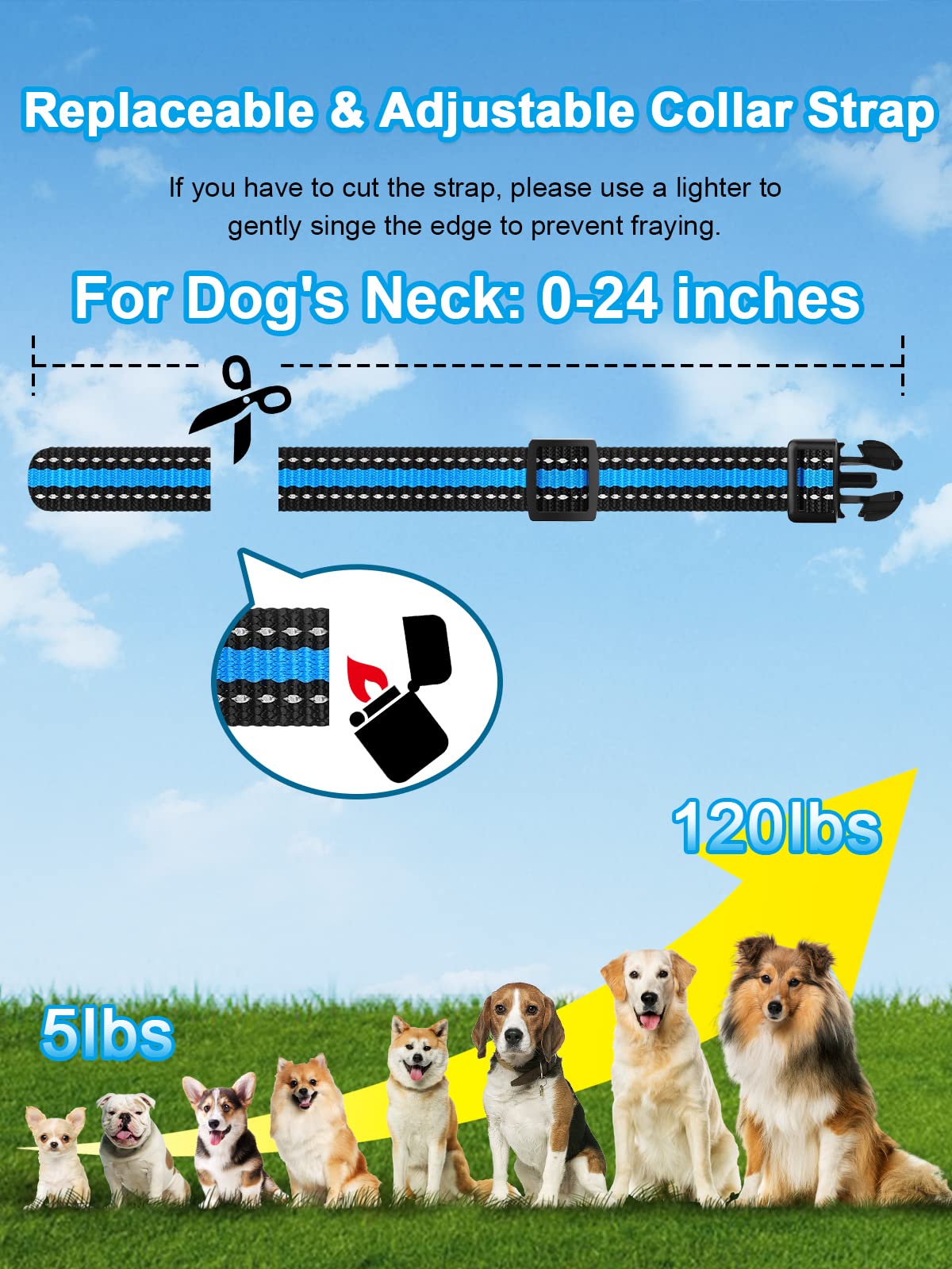 Dog Shock Collar 2 Dogs (5-120Lbs) - 3300 ft Waterproof Training Collar for Dogs Large Medium Small with Rechargeable Remote, Beep (1-8) Vibration (1-16) and Humane Shock (1-99) Modes